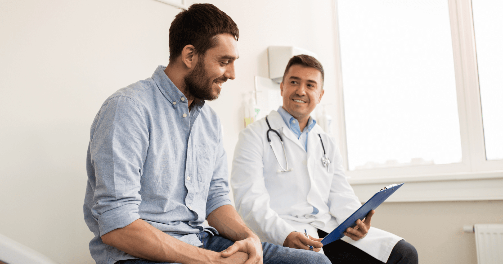 Provider and patient talking during an unhurried visit